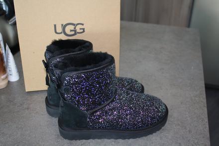Ugg cierne trblietave cizmy, ugg,36