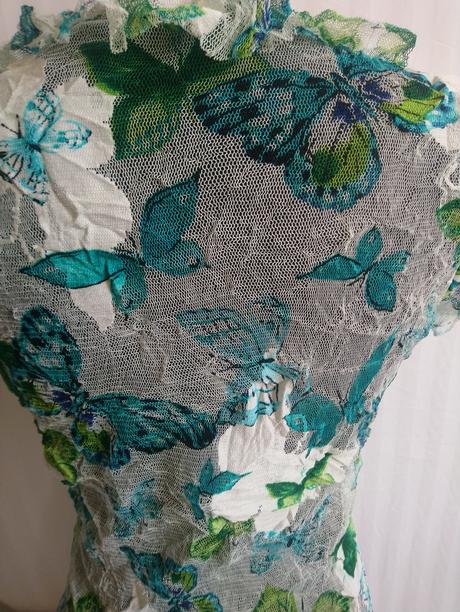 Dámsky farebný dierkový top s motýlmi, per una, marks & spencer,s