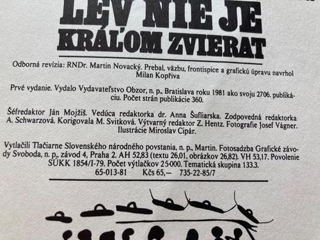 Lev nie je kráľom zvierat-prvé vyd.1981, 