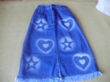 Moderná riflová sukňa 122 - 128, 128