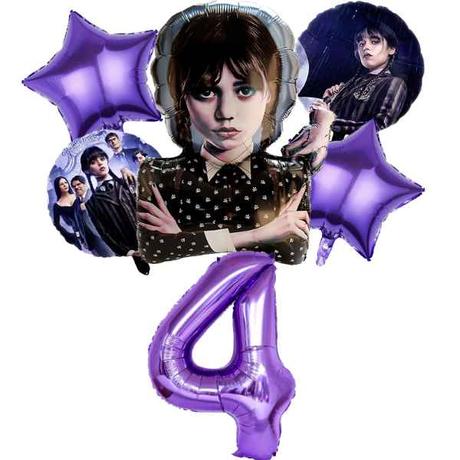 Balóny veľké - wednesday addams s číslom,