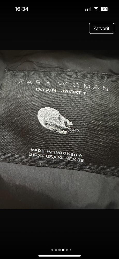 Zara zimná bunda, zara,xl