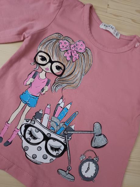 Tričko s dlhým rukávom "dievča", 86