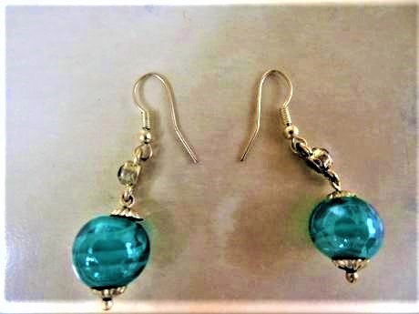 Perleťové rustikálne náušnice,