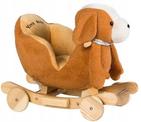 Hojdaci a jazdiaci psík 2v1 -hnedo/biely,