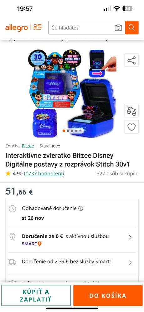 Bitzee disney interaktívne zvieratko, 