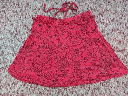 Červená elastická vzorovaná sukňa, m