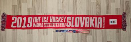 Hokejový šál z ms 2019 + kľúčenka,
