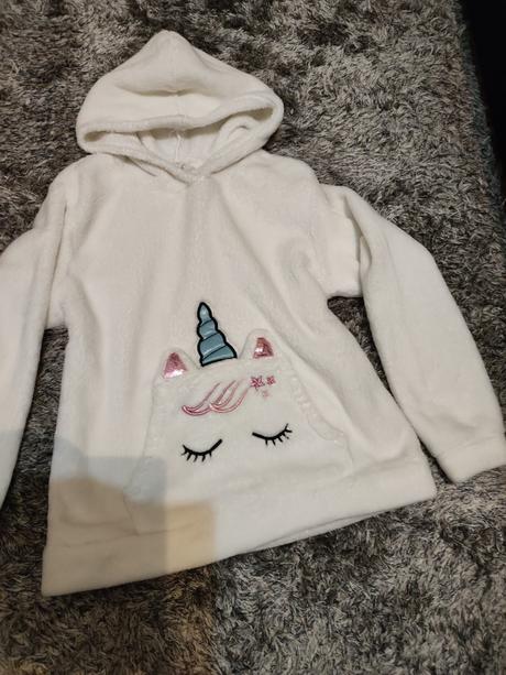 Chlpatá mikina s kapucňou, h&m,134