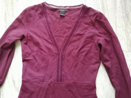 Bordové šaty lindex,vs,pružné,hutná gramáž, lindex,s