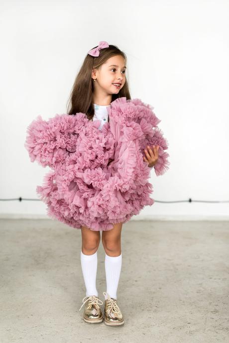 Detská dolly sukňa, staroružová - veľkosť 0-6 mesi, 50 - s