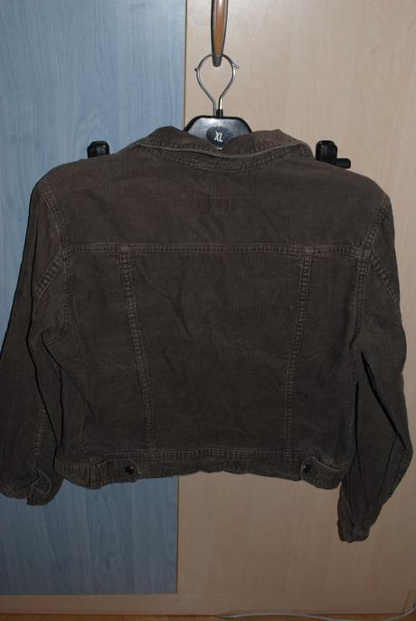 Hnedá menčestrová bundička hm, h&m,l