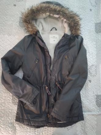 Teplá predĺžena bundička, h&m,38