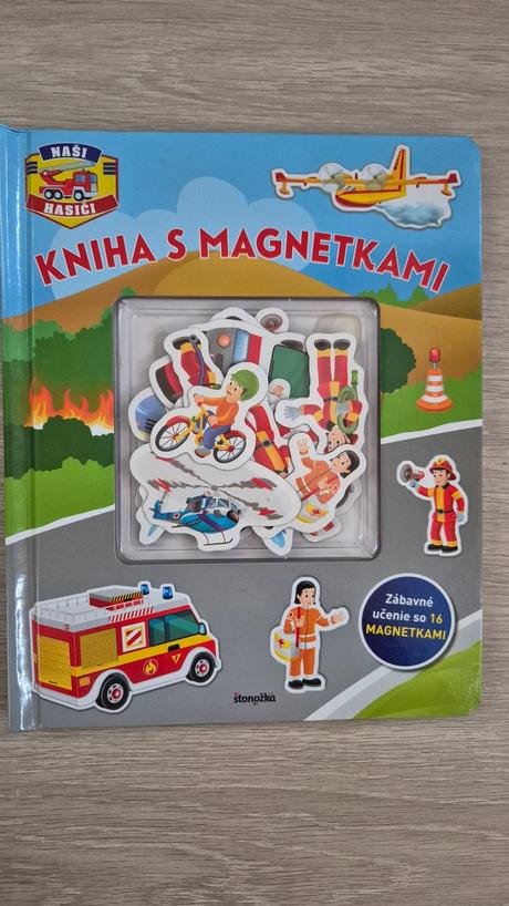 Kniha s magnetkami hasici, 