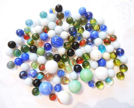 Mix sklenených guličiek 125 ks,