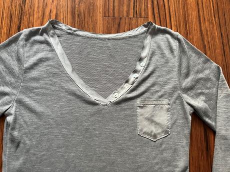 Tmavošedé tričko s dlhým rukávom, veľ. m, m