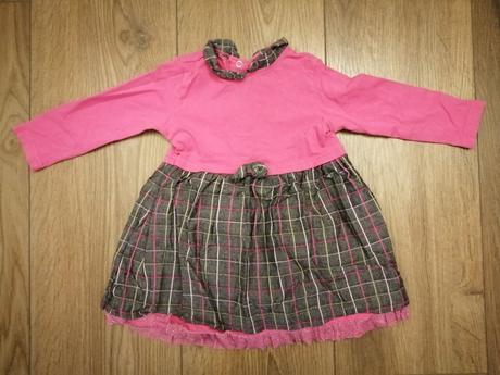 Cyklámenové kárované šaty, coccodrillo,68