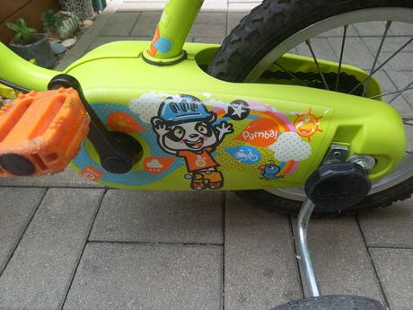 Detský bicykel s pomocnými kolieskami, 14