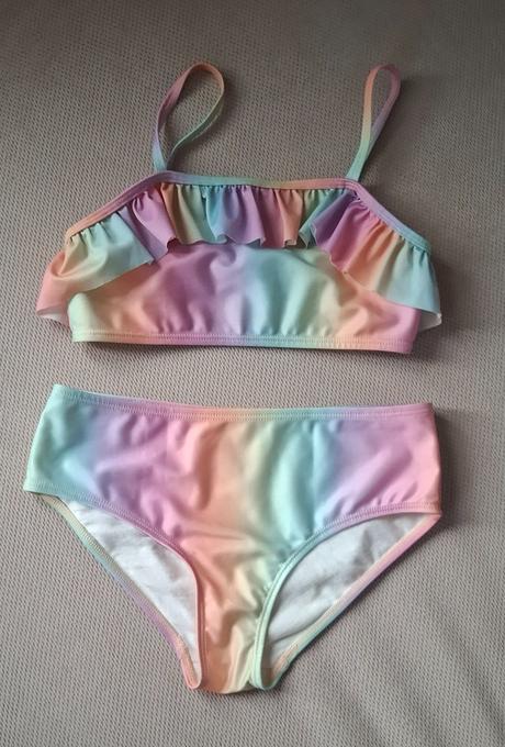 Dúhové plavky h&m 134/140 len vypraté, h&m,134
