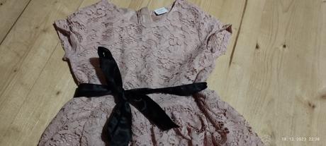 Bledoružové dievčenské šaty, lindex,110