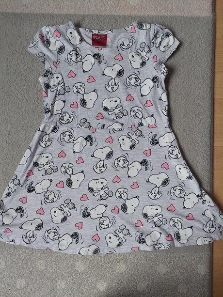 Saty  snoopy a srdiečka vel.116/122, peanuts,116