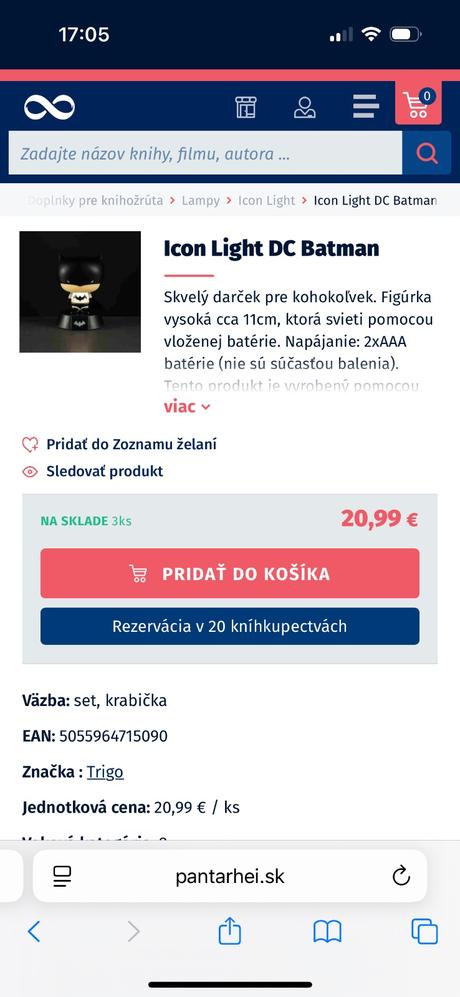 Batman lampička, 