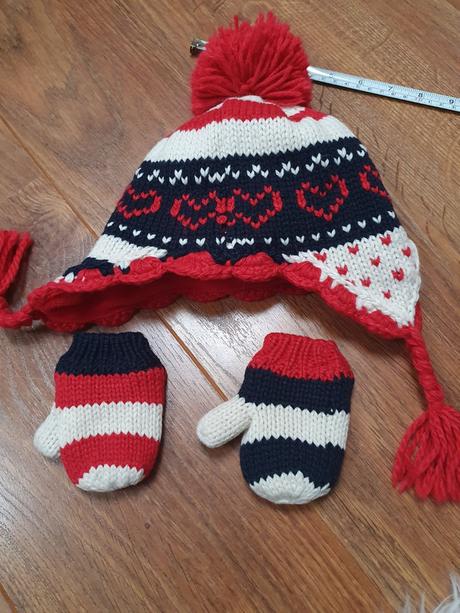 B1273 čiapka + rukavice, next,68