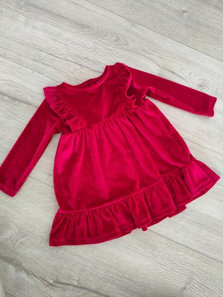 Šaty červené vianocne pre bábätko, veľ.74, 74