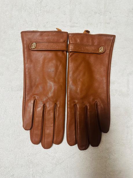 Kožené rukavice koňakovej farby liu jo, liu jo,l / m
