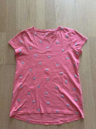 Dievčenské bavlnené tričko, h&m,134