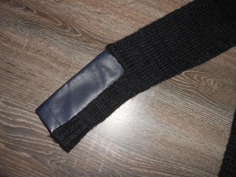 River island peckový svetrik s kožušinou a koženko, river island,m