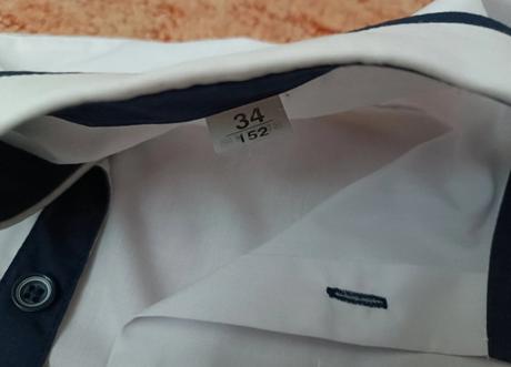 Oblek a košeľa na prijímanie, top stav, 152