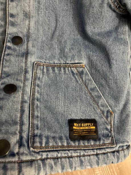 Next krásna oteplená riflová bundička s kožuškom, next,122