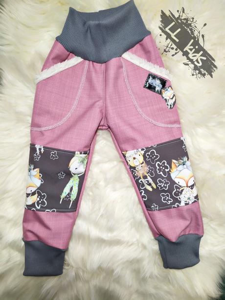 Extra zateplené softshellove nohavice, 86 - 128