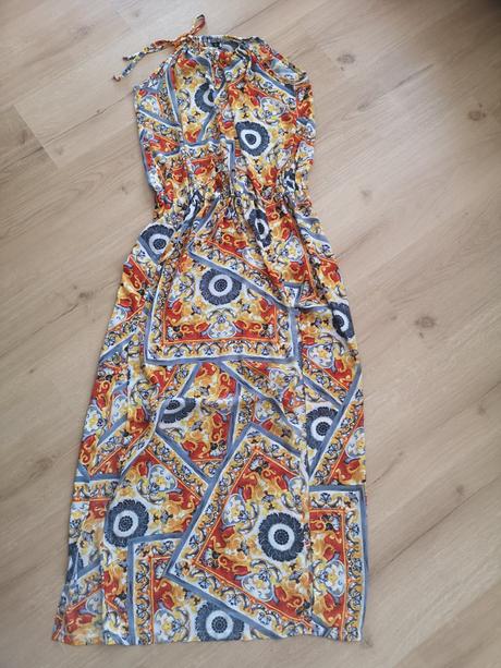 Vzorované maxi šaty, 