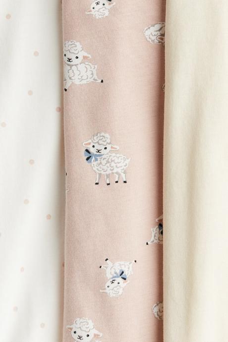 Balenie 3 bavlnených pyžamových overalov, h&m,104