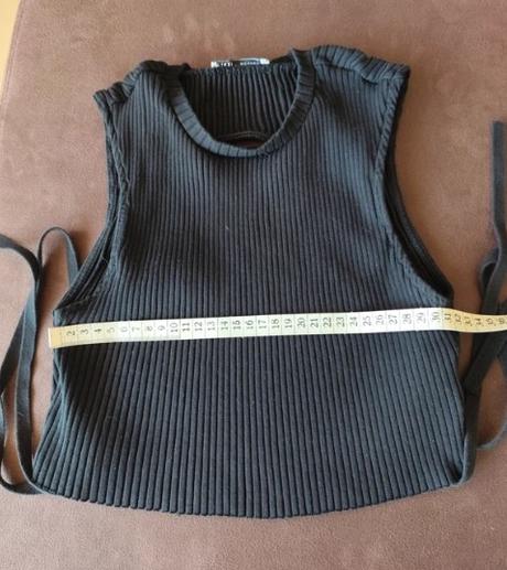Čierny top zara na uvezovanie na chrbte, veľ.s, zara,s