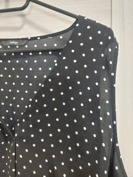 Elegantná bodkovaná blúzka george bez rukávov veľ., george,5xl
