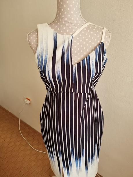 Modro biele púzdrové šaty next 40, next,40