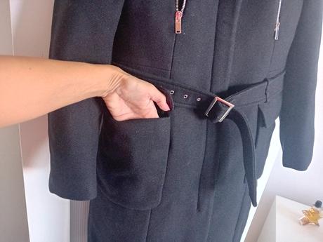 Kabát čierny, zara,36