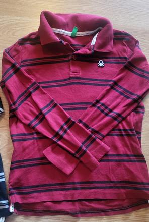 Polo tricko dlhy rukav, benetton,128