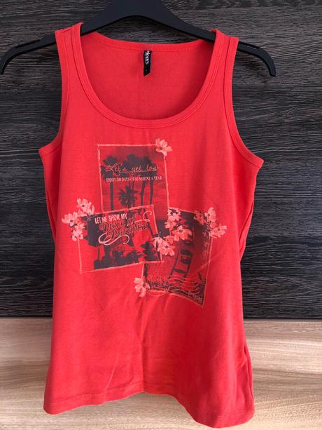 Bavlnene tricko bez rukavov s obrazkom l, l