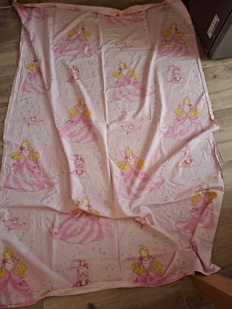 Zavesy a plachta na postel s princeznami 4ks, šírka (cm): 130,dĺžka (cm): 190