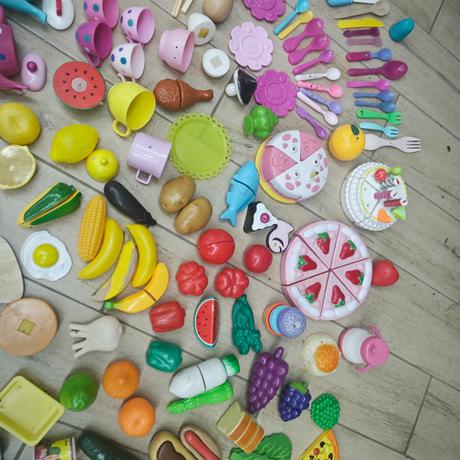 Hračkárske potraviny a riadiky - 120 kusov, 