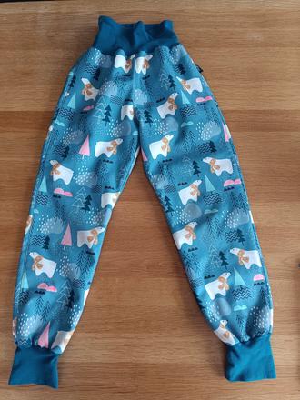 Zateplené zimné softshellové nohavice kiwi, 116