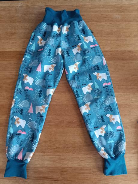 Zateplené zimné softshellové nohavice kiwi, 116