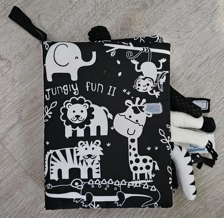 Kontrastná senzorická knižka safari, 