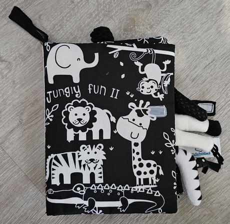 Kontrastná senzorická knižka safari, 