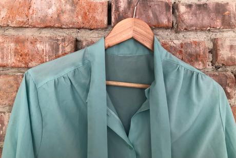 Zelená blúzka s mašľou, s/m, s