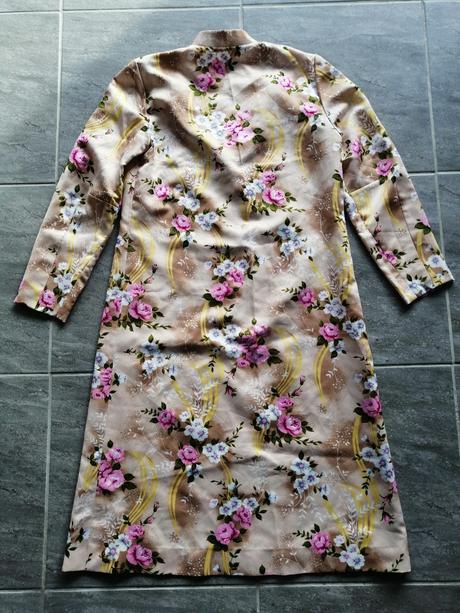 Kvetované šaty, kaftan strih, vm-l, l